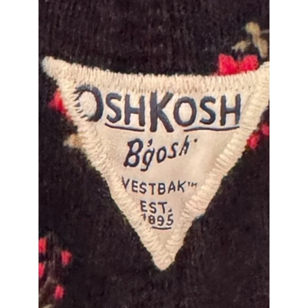 Black and Red Floral OshKosh B’gosh Corduroy Coverall Size 4T